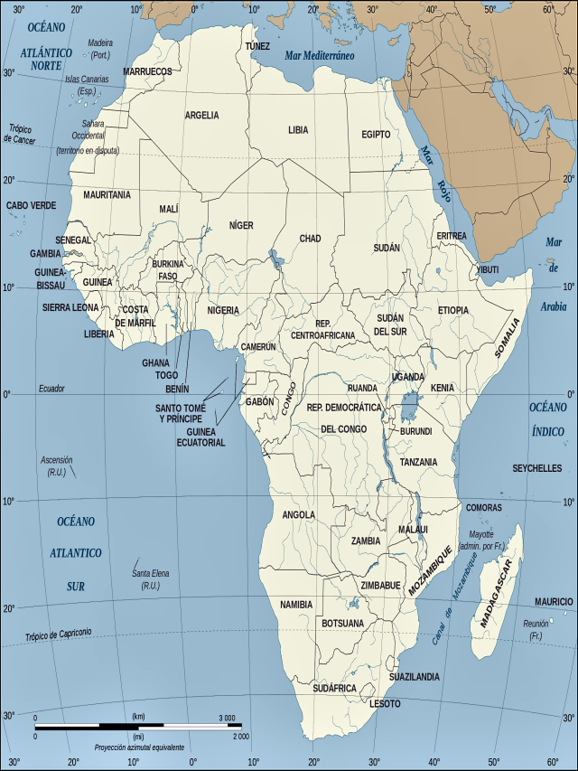 Sintético 100+ Foto mapa de africa con division politica y nombres Actualizar