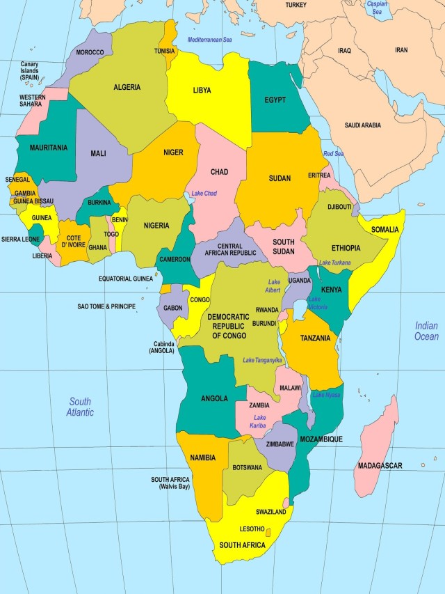 Sintético 101+ Foto mapa de africa con sus paises Cena hermosa