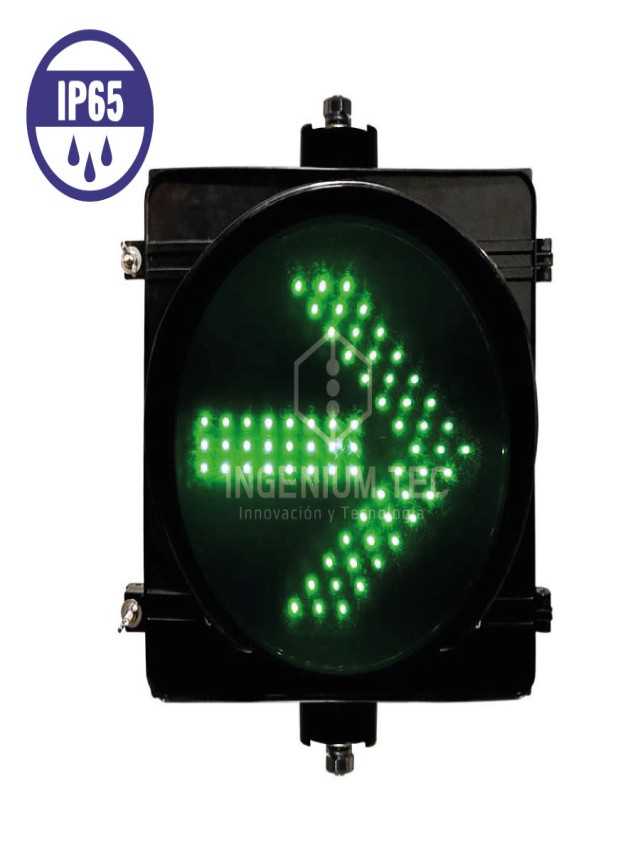 Sintético 90+ Imagen una luz verde en forma de flecha apuntando hacia abajo en un semáforo de carril Mirada tensa